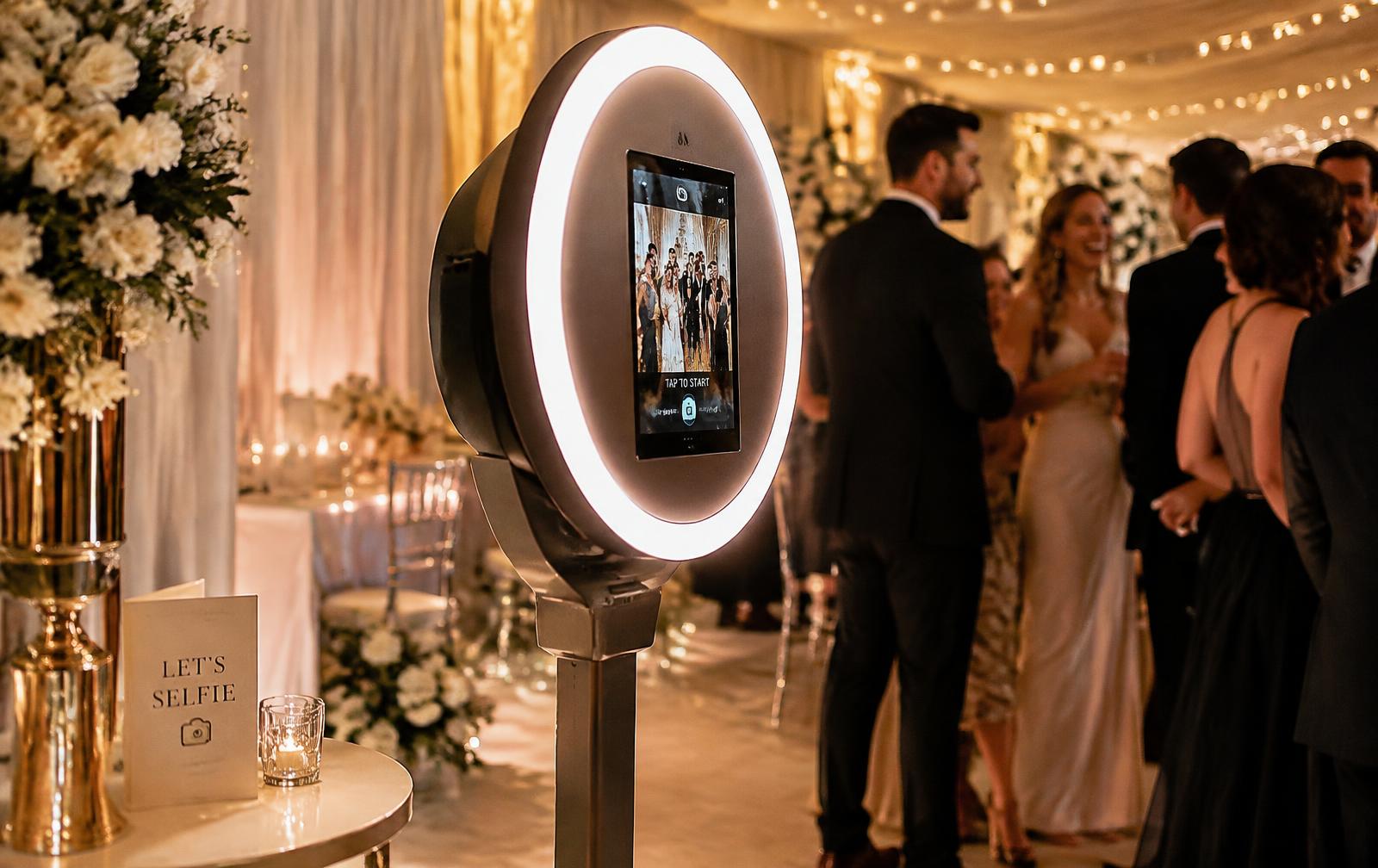 VB Events photo booth at an elegant wedding